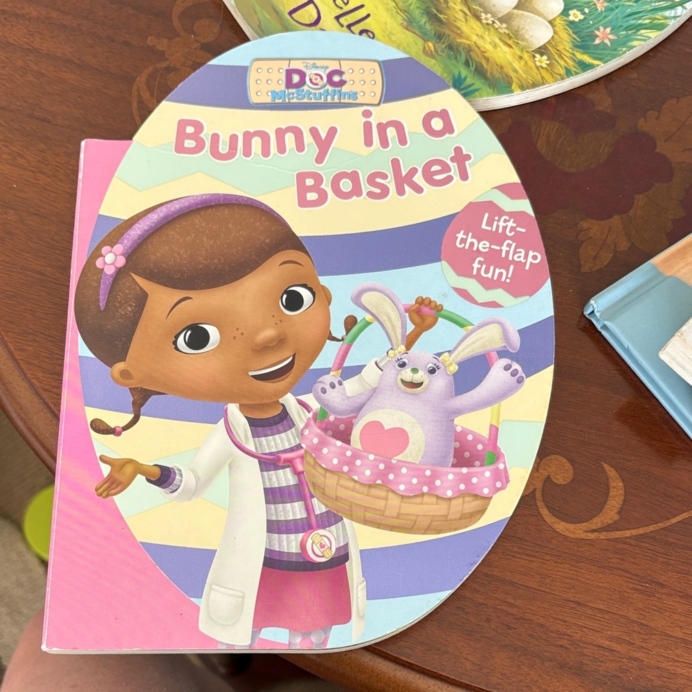 'Bunny in a Basket' Lift-the-Flap Board Book - Pink & Purple